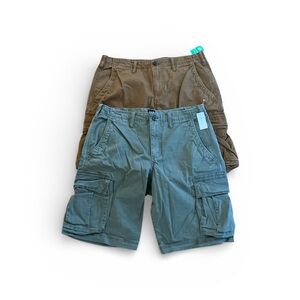 GAP Men's Cargo Shorts - Olive and Khaki